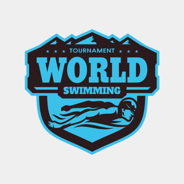 World Tournament Swimming logo template Thumbnail