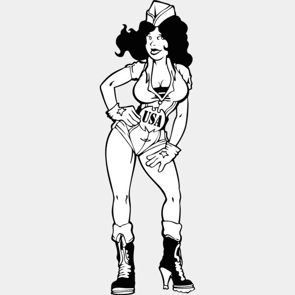 es3pinup07bw Thumbnail