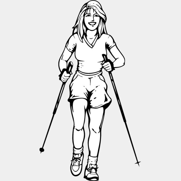 nordic walking 03bw Thumbnail