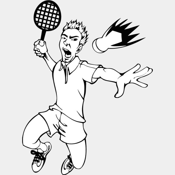badminton 01bw Thumbnail